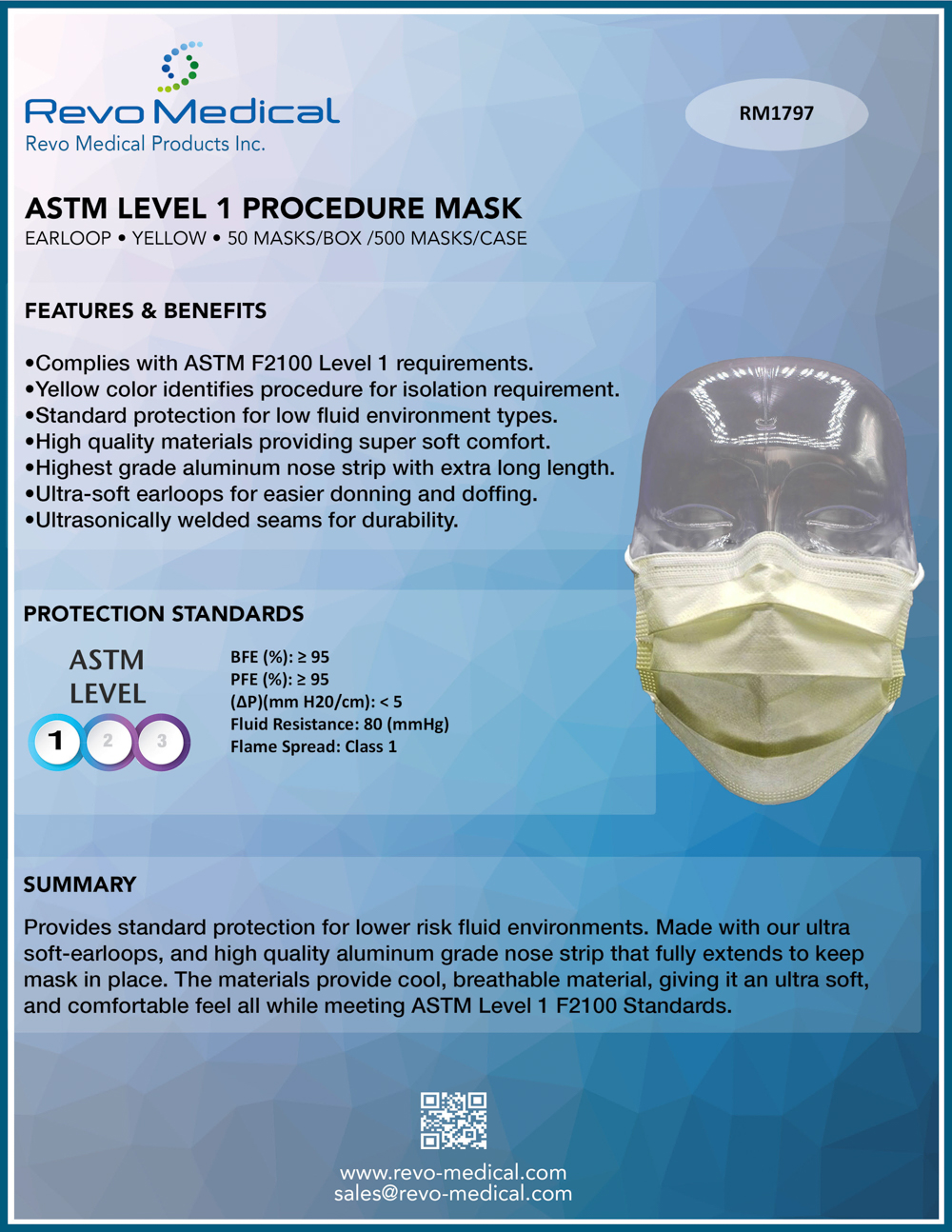 Astm Level 1 Procedure Mask (earloop)